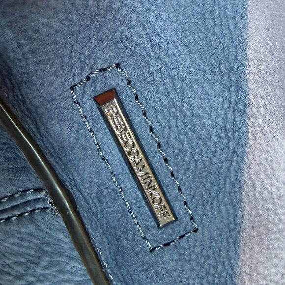 Rebecca Minkoff Darren Messenger Bag Blue Nubuck Crossbody - Picture 6 of 16